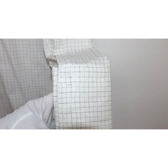 Donald J. Trump Signature Collection Mens White Check Long Sleeve Shirt Medium - Picture 10 of 10